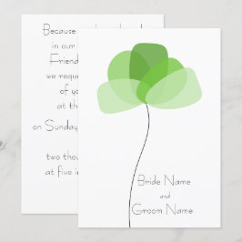 Invitación a la flor simple