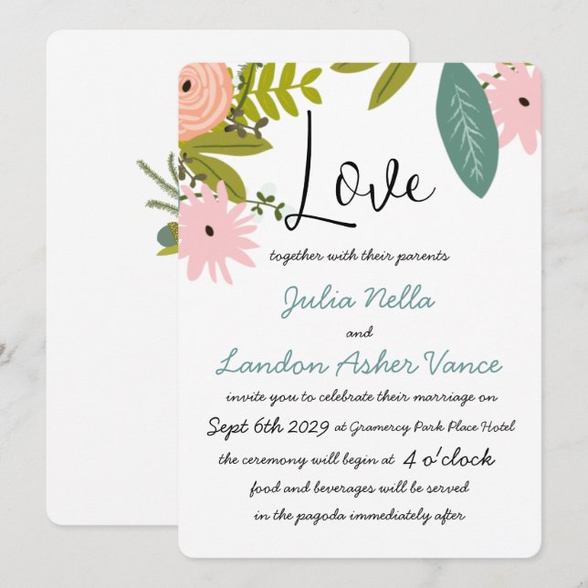 Invitación a la flora y fauna (Anverso / Reverso)