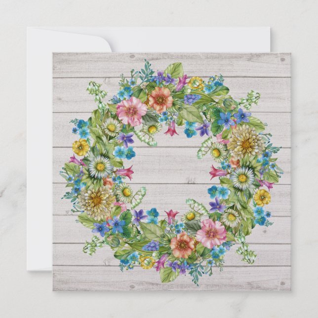 Invitación a la floración floral bonito (Anverso)