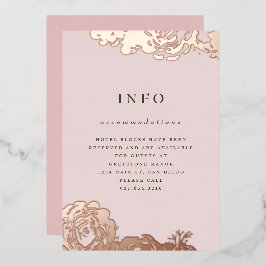Invitación a la florecimiento de oro Rosa
