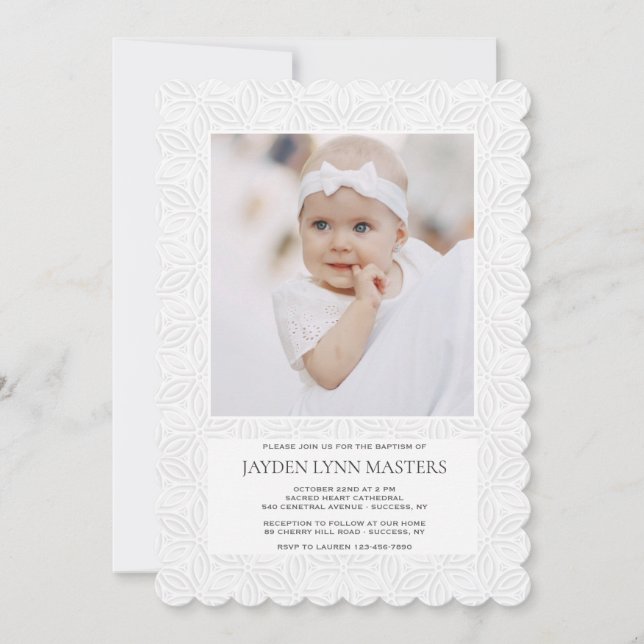 Invitación a la foto bendecida (Anverso)