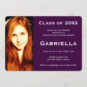 Invitación a la foto bilingüe para graduación