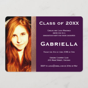 Invitación a la foto bilingüe para graduación