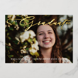 Invitación a la foto con guión de graduación