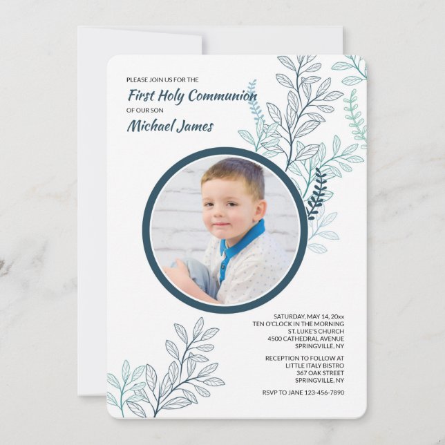 Invitación a la foto de Blue Ferns (Anverso)