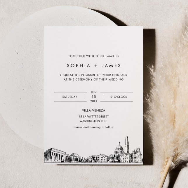 Invitación a la foto de Boda de Skyline de Washing (Subido por el creador)