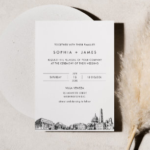 Invitación a la foto de Boda de Skyline de Washing