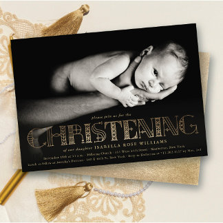 Invitación a la foto de Boho Elegant Relieve metal