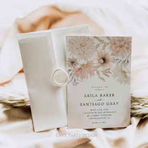 Invitación a la foto de Boho Floral Boda