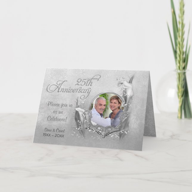 Invitación a la foto de Calla, aniversario de plat (Anverso)