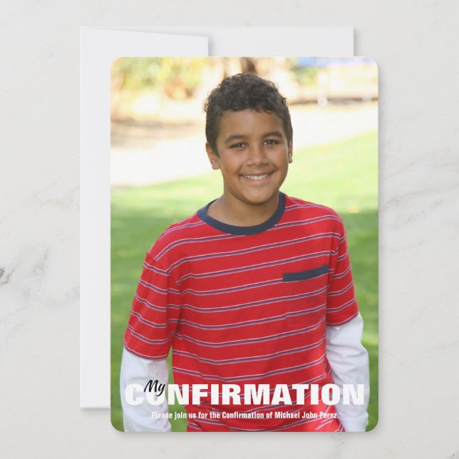 Invitación a la foto de confirmación que le devuel (Anverso)