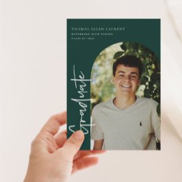 Invitación a la foto de cuadro con arcos de gradua