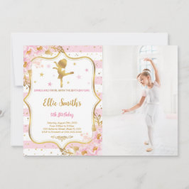 Invitación a la foto de cumpleaños de Ballerina