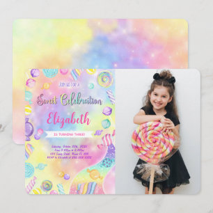 Invitación a la foto de cumpleaños de Candy editab
