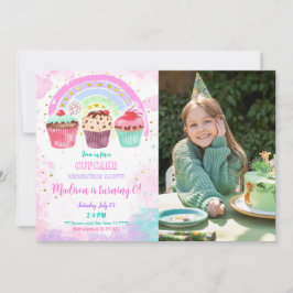 Invitación a la foto de cumpleaños de Cupakes edit