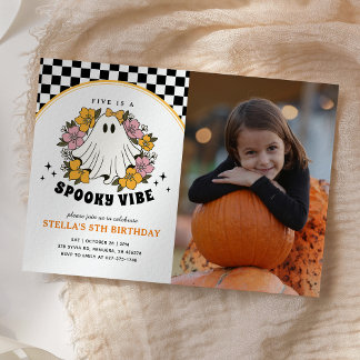 Invitación a la foto de cumpleaños de Groovy Chica