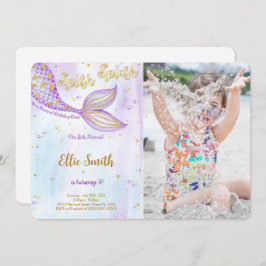 Invitación a la foto de cumpleaños de Sirena