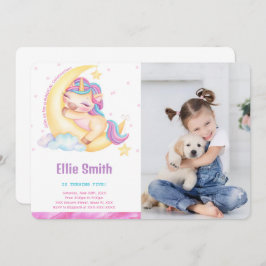 Invitación a la foto de cumpleaños de Unicorn