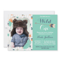 Invitación a la foto de cumpleaños de Wild One Tri