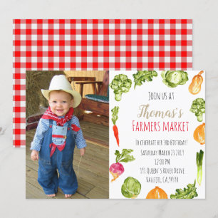 Invitación a la foto de cumpleaños del mercado de