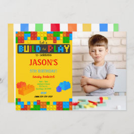 Invitación a la foto de cumpleaños en bloque