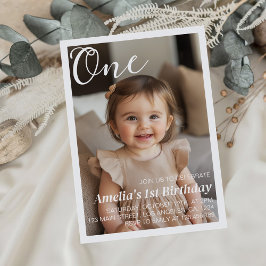 Invitación a la foto de cumpleaños moderada