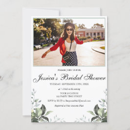 Invitación a la FOTO de Eucalyptus Bridal Shower