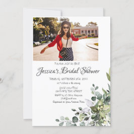 Invitación a la FOTO de Eucalyptus Bridal Shower