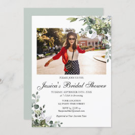Invitación a la FOTO de Eucalyptus Bridal Shower