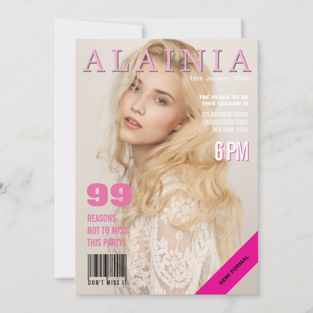 Invitación a la foto de evento de Fiesta de portad (Anverso)