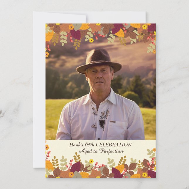 Invitación a la foto de Fall Borders (Anverso)