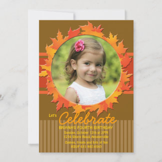 Invitación a la foto de Fall Hoop