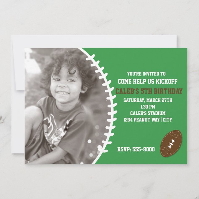 Invitación a la FOTO de Fiesta de cumpleaños de Cu (Anverso)