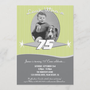 Invitación a la foto de fiesta de cumpleaños de un