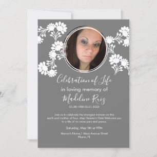 Invitación a la foto de Floral Motif Celebración d