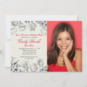 Invitación a la foto de flores reservadas