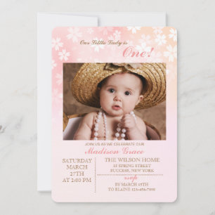 Invitación a la foto de Flower Confetti
