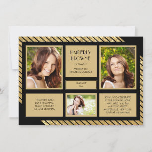 Invitación a la foto de franjas impactantes