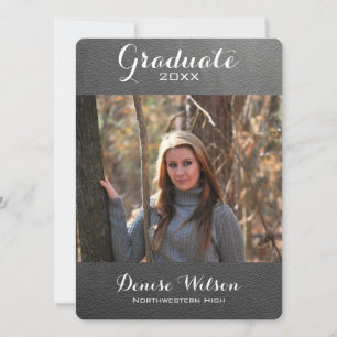 Invitación a la foto de graduación de Chalkboard