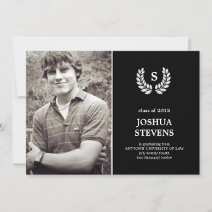 Invitación a la foto de graduación de la ley de la