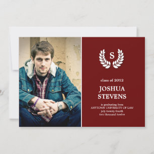 Invitación a la foto de graduación de la ley de la