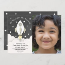 Invitación a la foto de graduación de Rocket Prees