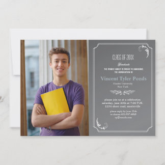 Invitación a la foto de graduación de tablero de c