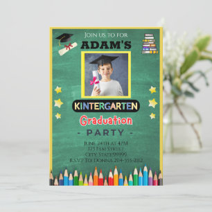 Invitación a la foto de graduación de un niño en u