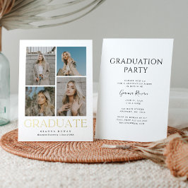 Invitación a la foto de graduación del prestigio d