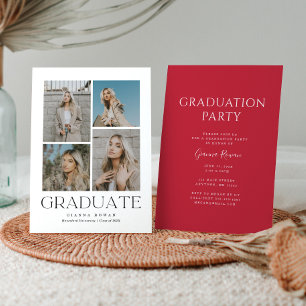 Invitación a la foto de graduación del prestigio d