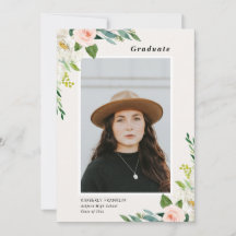 Invitación a la foto de graduación floral de jardí