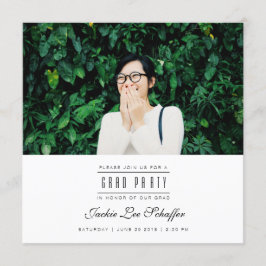 Invitación a la foto de graduación moderna y mínim