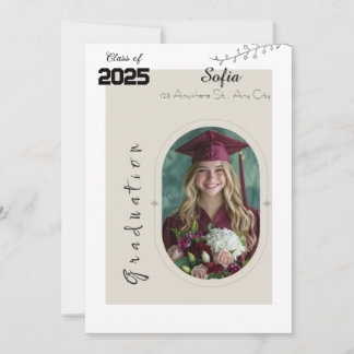 Invitación a la foto de graduación personalizada