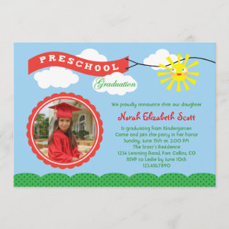 Invitación a la foto de graduación preescolar